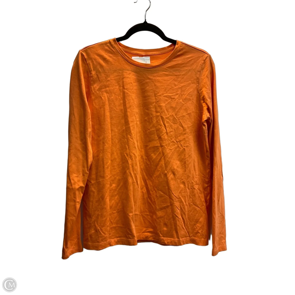 Top Long Sleeve Basic By Lands End In Orange, Size: S