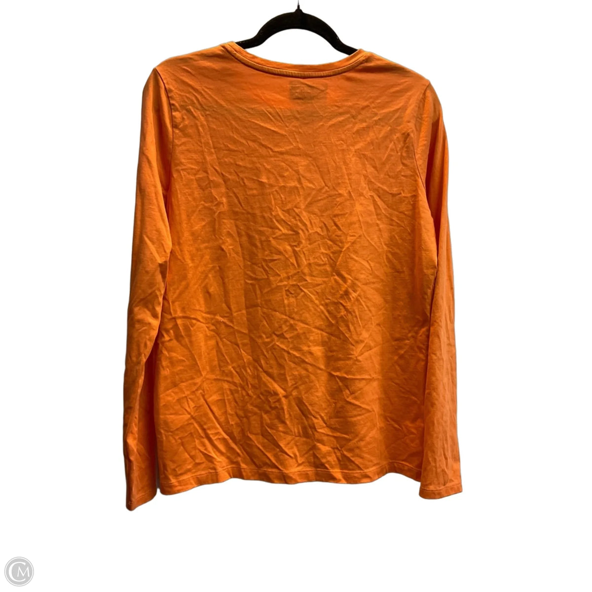 Top Long Sleeve Basic By Lands End In Orange, Size: S