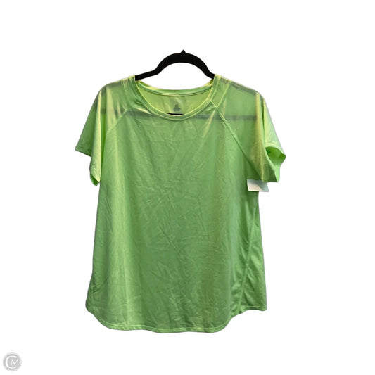 Athletic Top Short Sleeve By Tek Gear In Green, Size: L