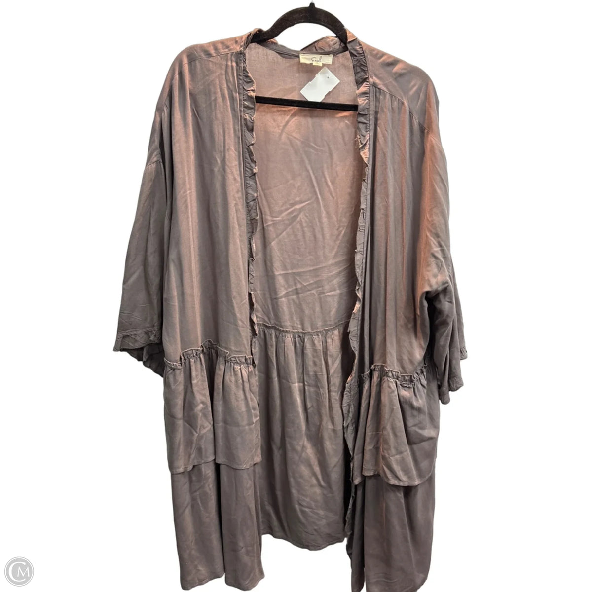 Kimono By Easel In Grey, Size: L