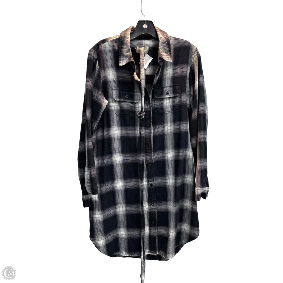Dress Casual Midi By Universal Thread In Checkered Pattern, Size: S