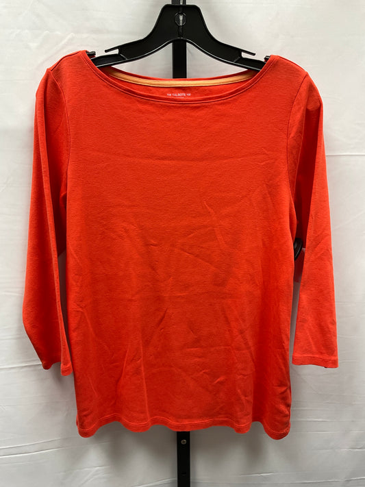 Orange Top Long Sleeve Talbots, Size Petite L