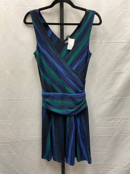 Blue & Green Dress Casual Midi Kenneth Cole Reaction, Size S