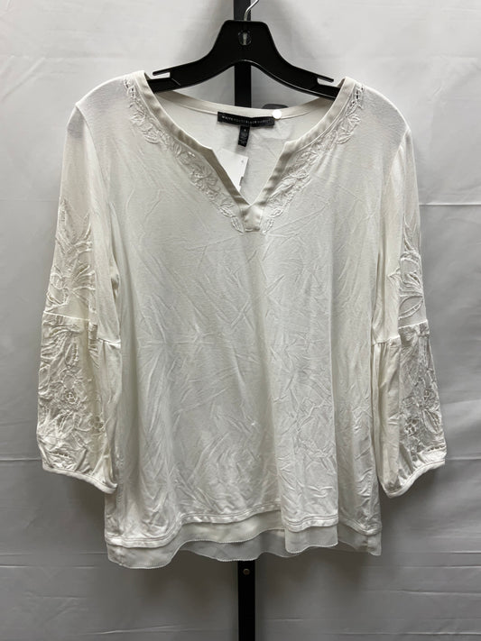 White Top Long Sleeve White House Black Market, Size S