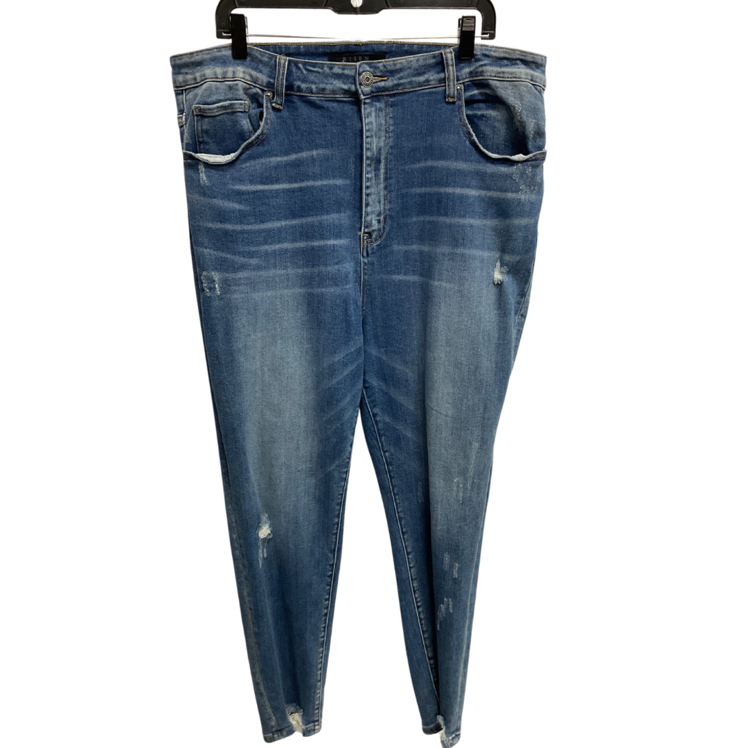 Jeans Skinny By Risen In Blue Denim, Size: 3x