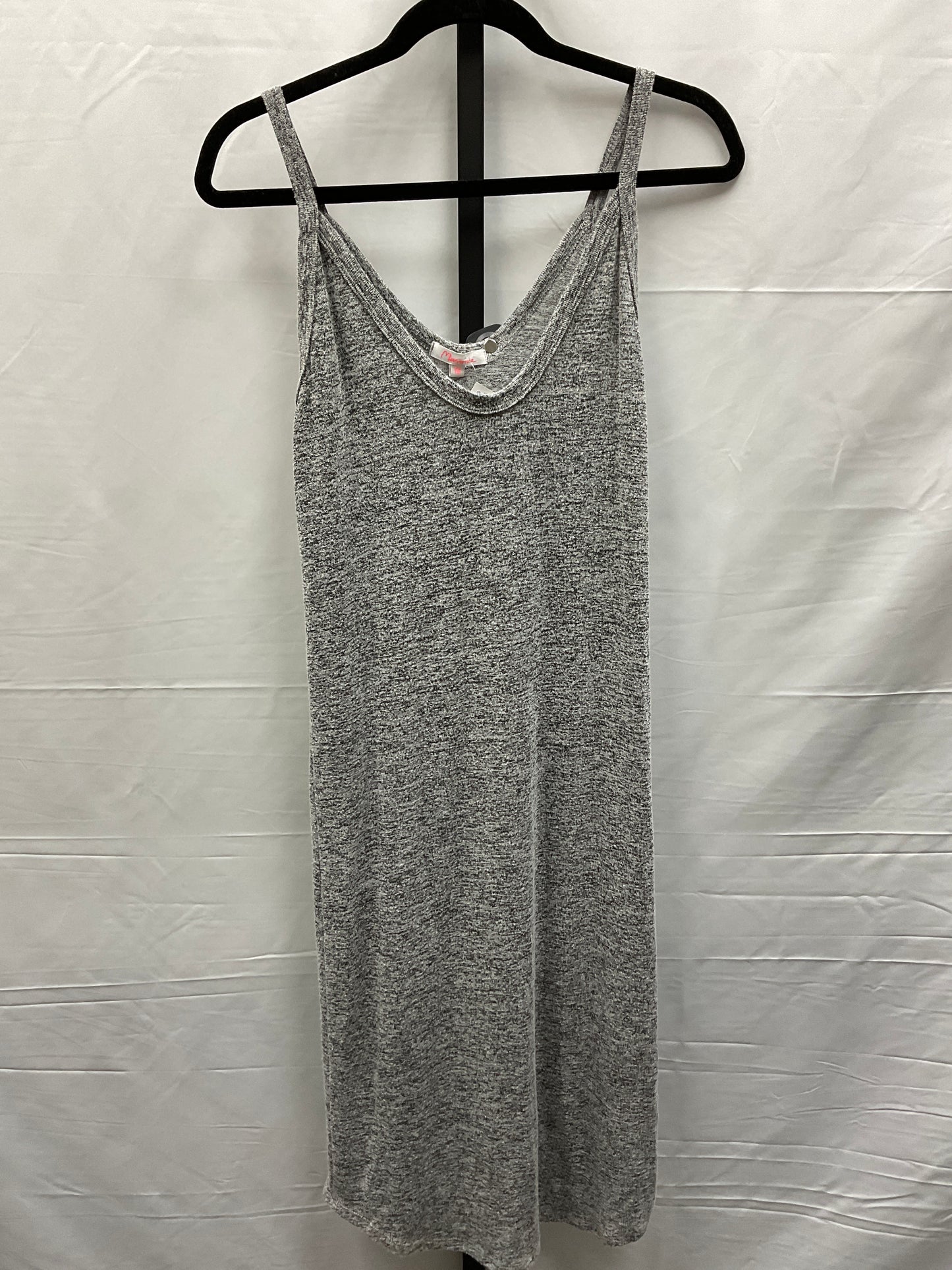 Grey Dress Casual Midi Clothes Mentor, Size M