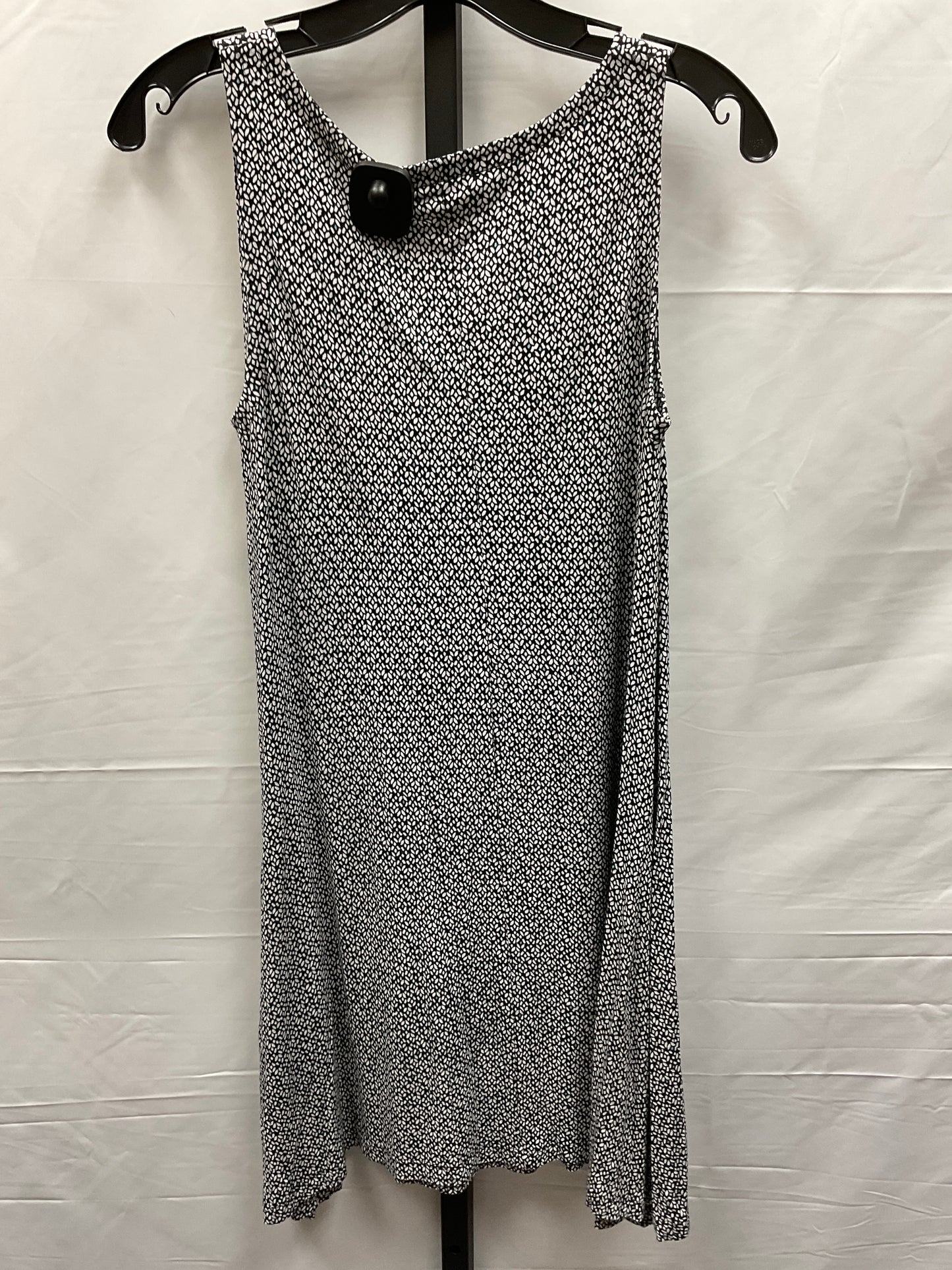 Black & White Dress Casual Midi Loft, Size Petite   Xs