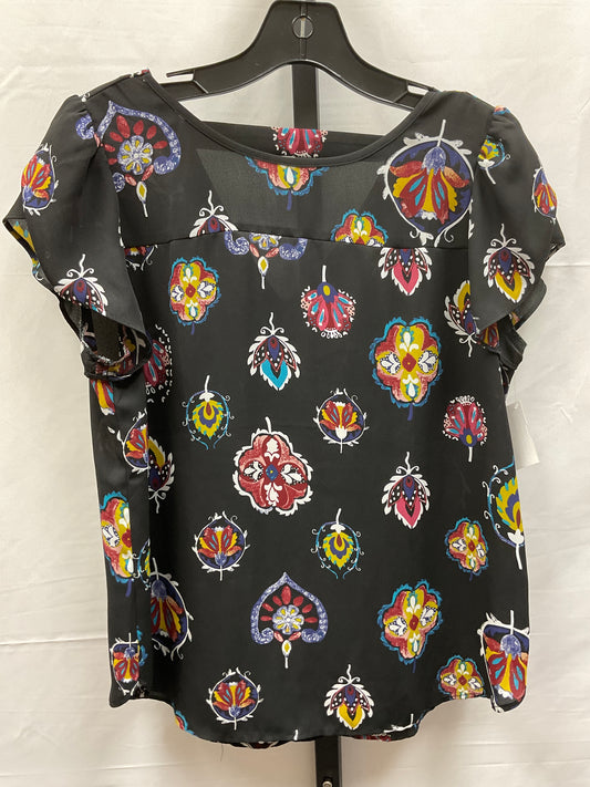 Black Top Short Sleeve Loft, Size Petite   S