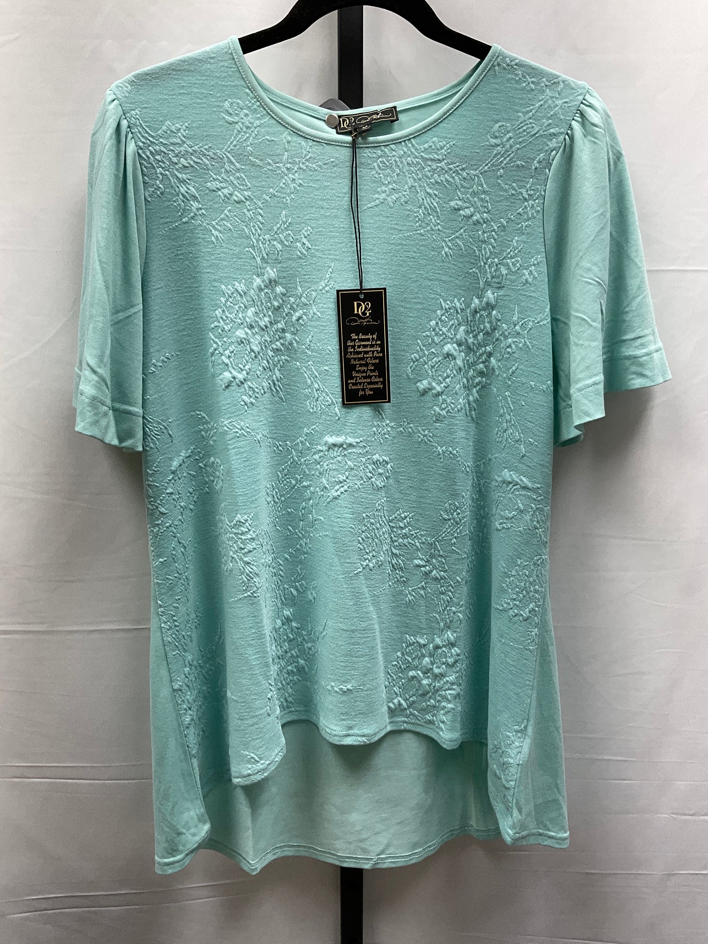 Top Short Sleeve By Diane Gilman In Blue, Size: M