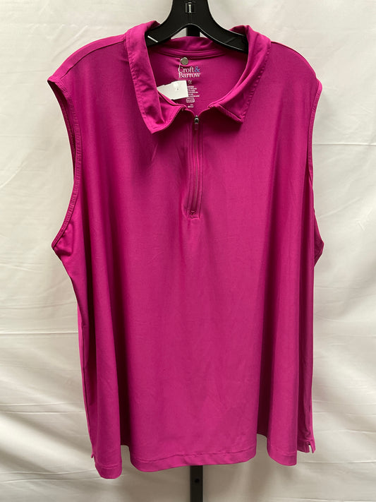 Pink Top Sleeveless Croft And Barrow, Size 3x