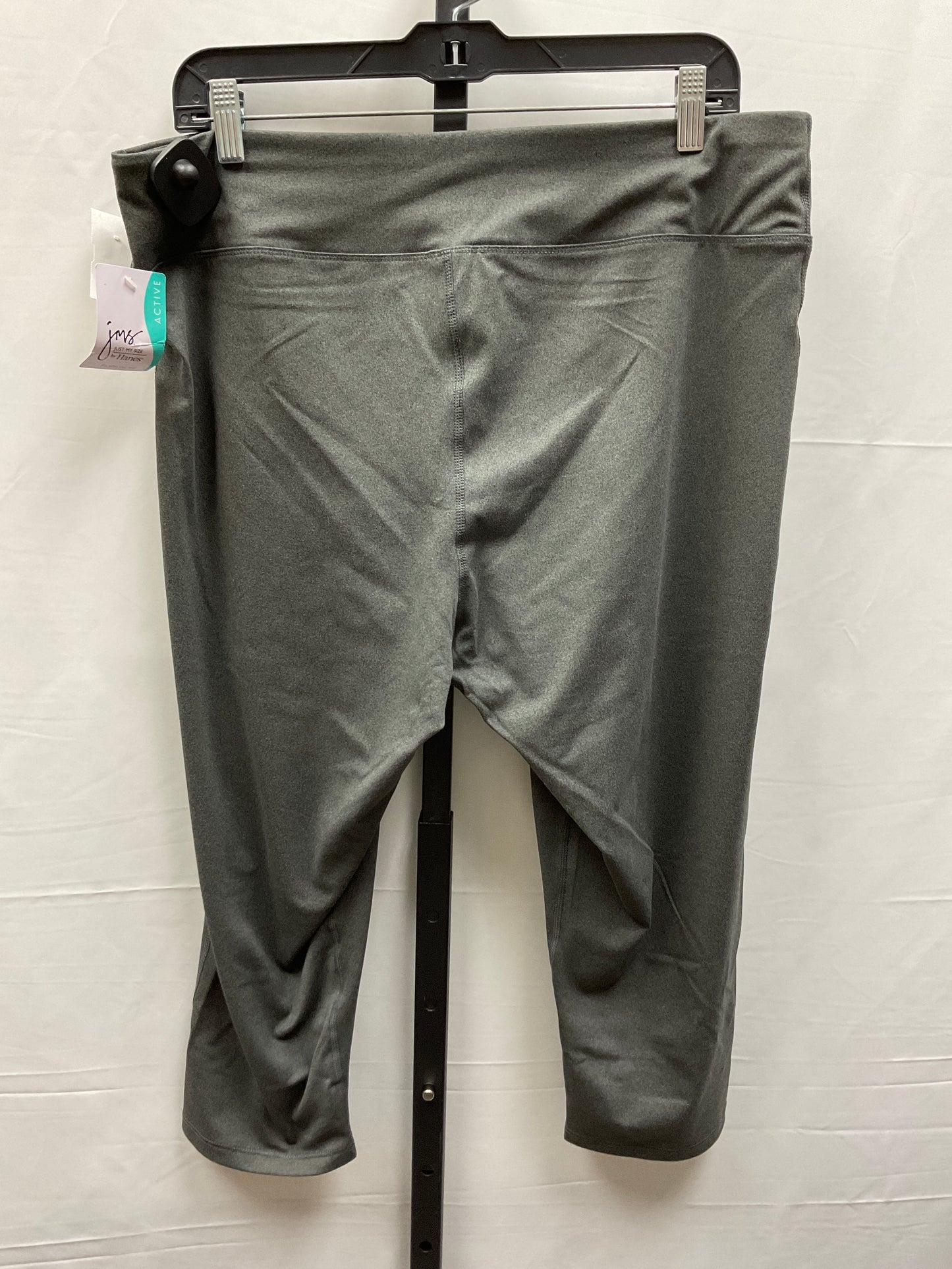 Athletic Leggings Capris By Just My Size In Grey, Size: 2x