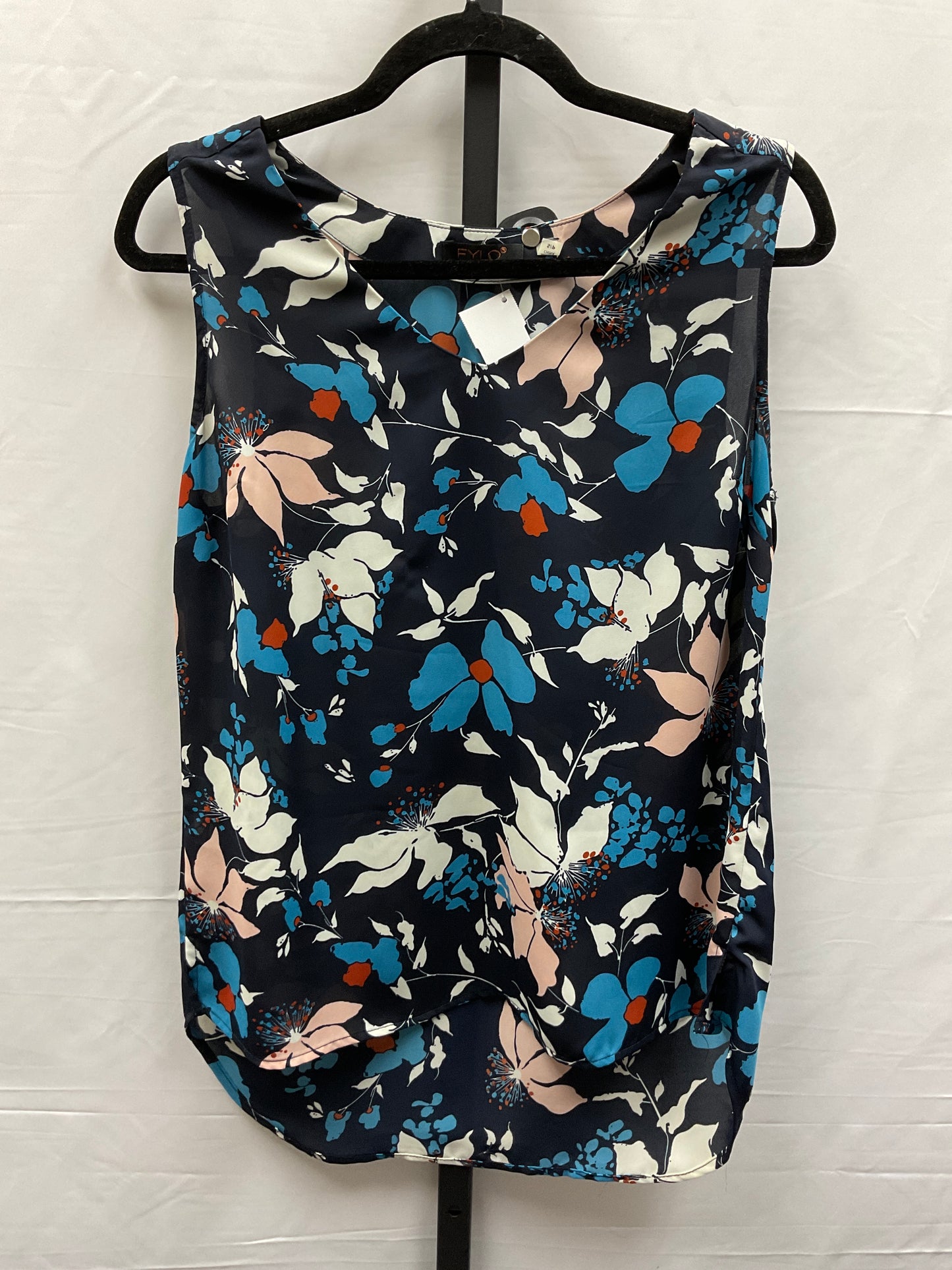 Floral Print Top Sleeveless Clothes Mentor, Size S