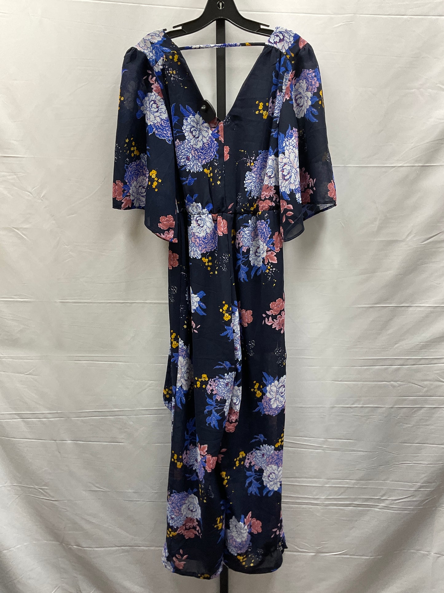 Floral Print Jumpsuit Bailey Blue, Size S