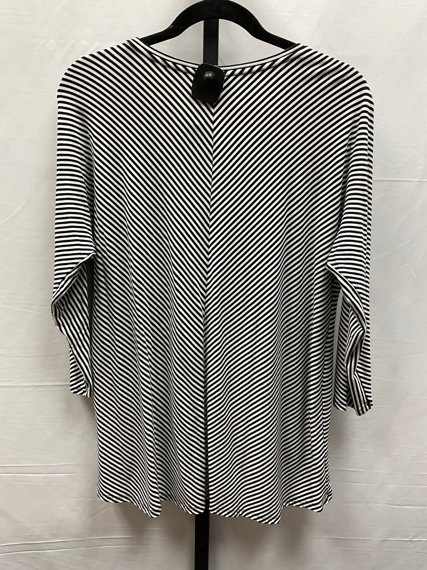 Top Long Sleeve By Chicos In Striped Pattern, Size: M