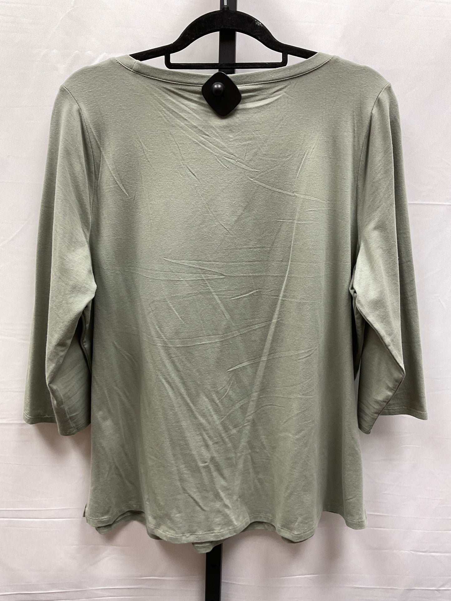 Top Long Sleeve By Belle By Kim Gravel In Green, Size: L