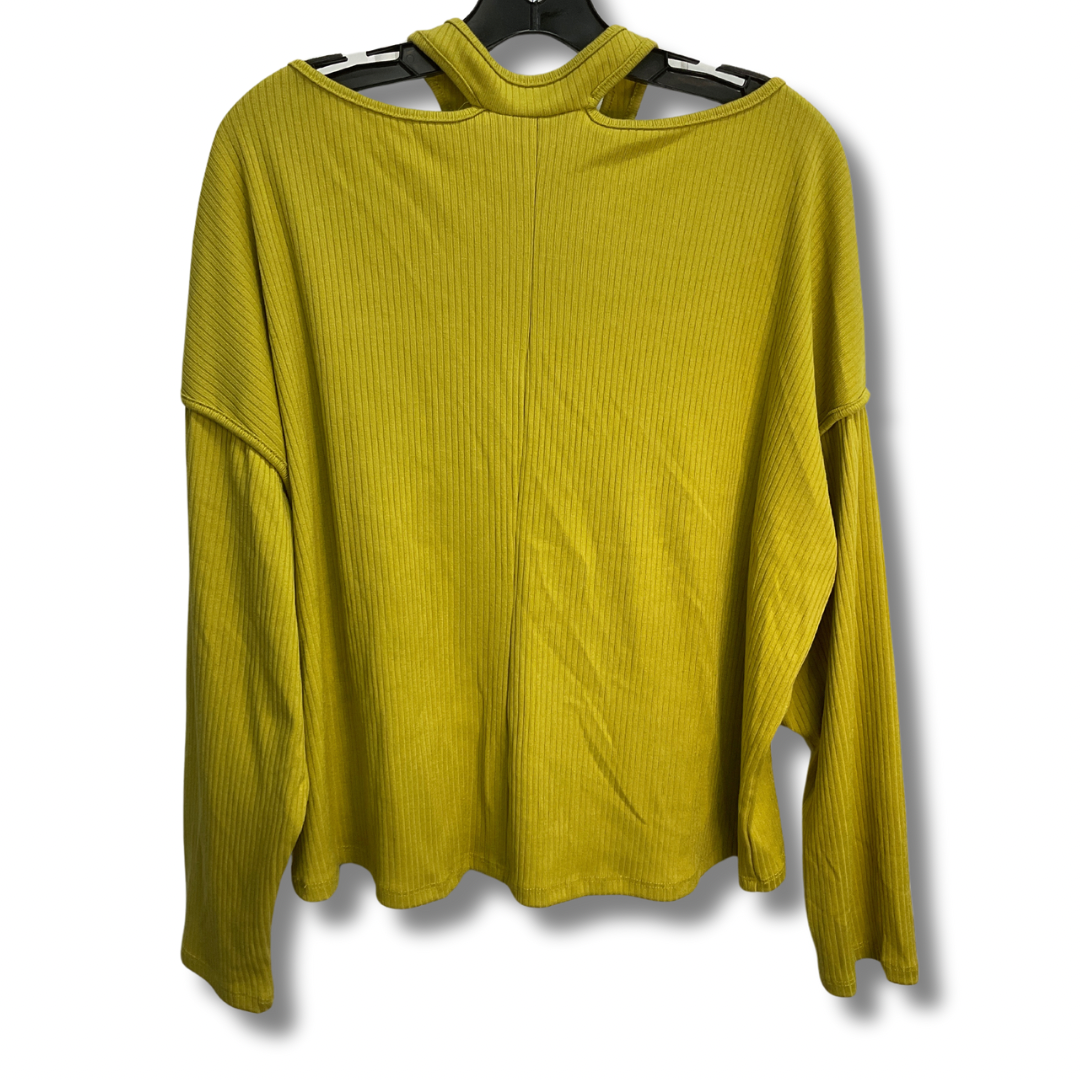 Top Long Sleeve By Lumiere In Yellow, Size: M