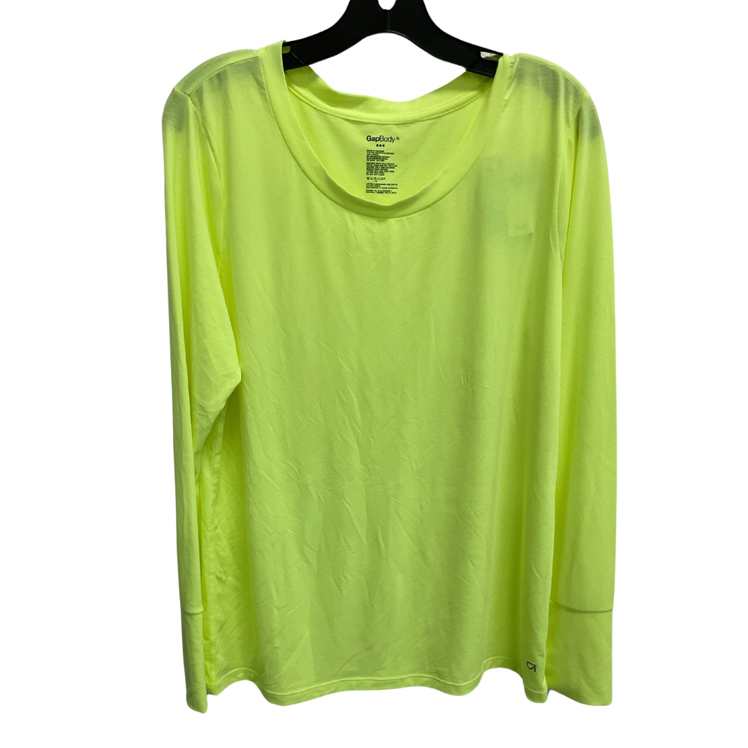 Athletic Top Long Sleeve Crewneck By Gap In Green, Size: Xl