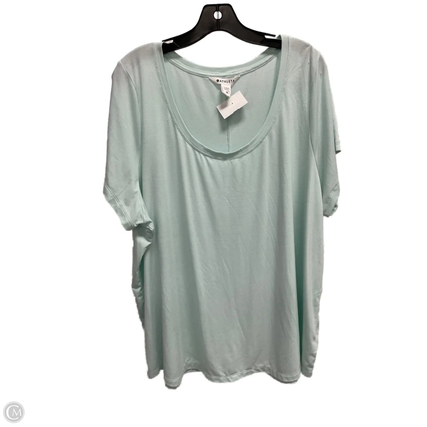 Top Short Sleeve Basic By Athleta In Blue, Size: 2x