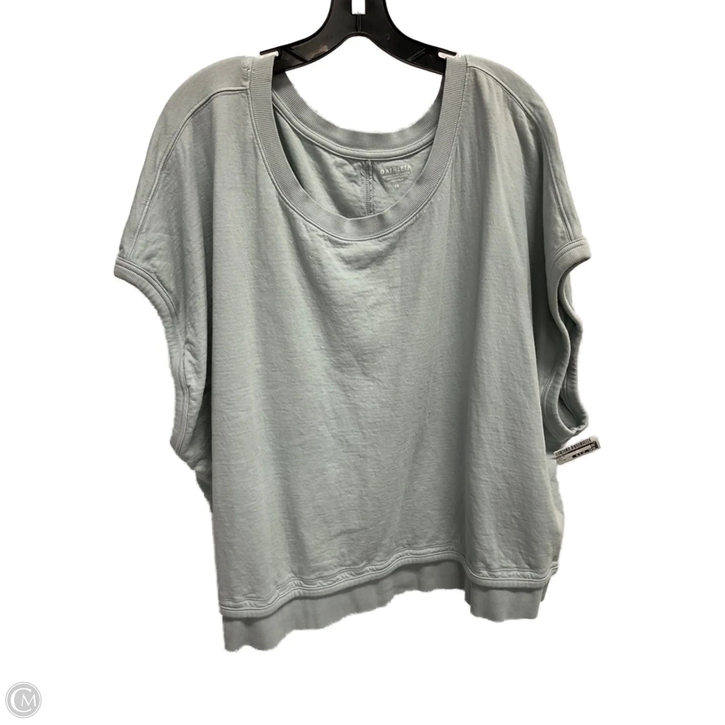 Top Short Sleeve By Athleta In Blue, Size: 2x