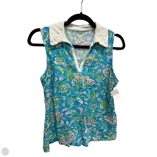 Top Sleeveless Designer By Lilly Pulitzer In Multi-colored