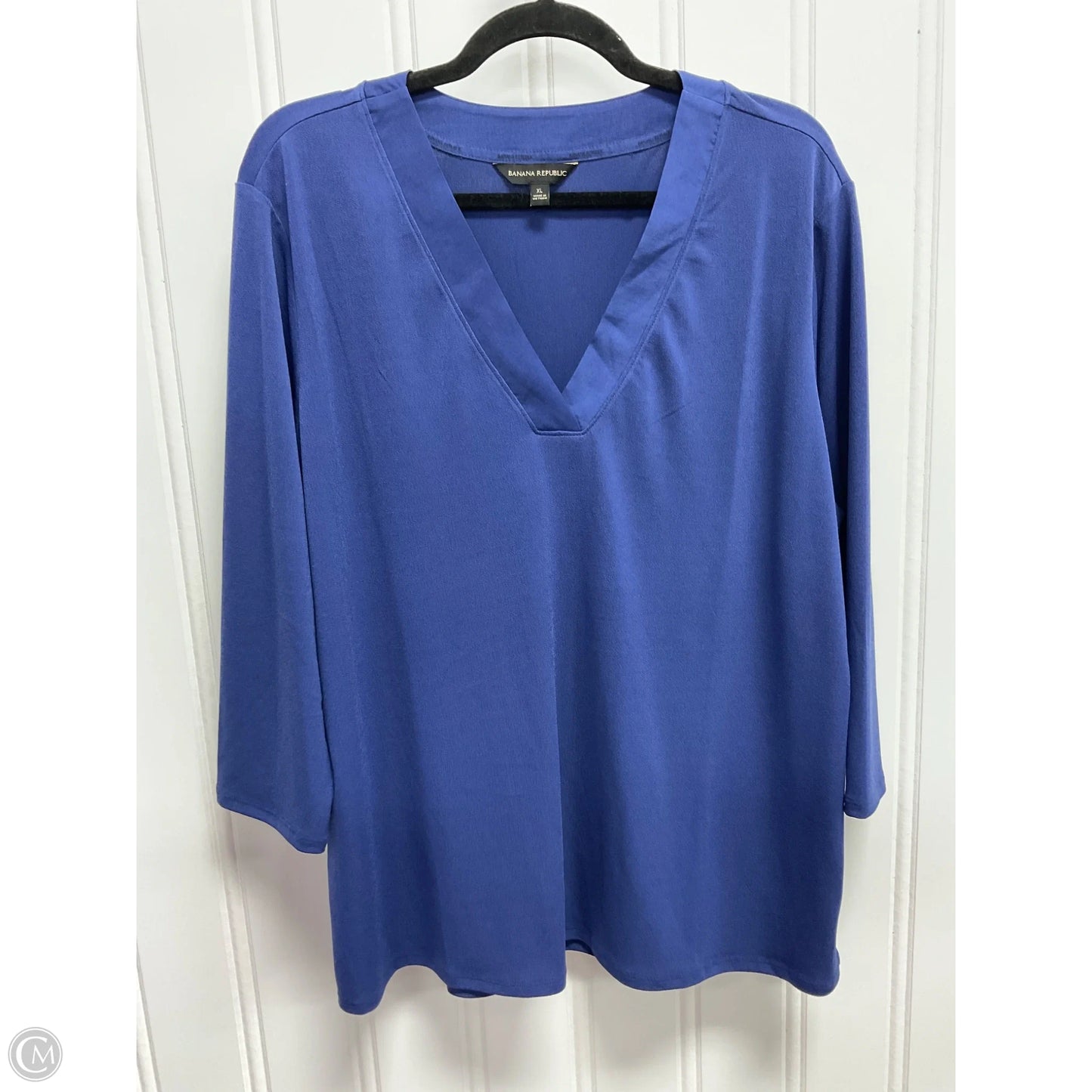 Top Long Sleeve By Banana Republic In Blue, Size: Xl