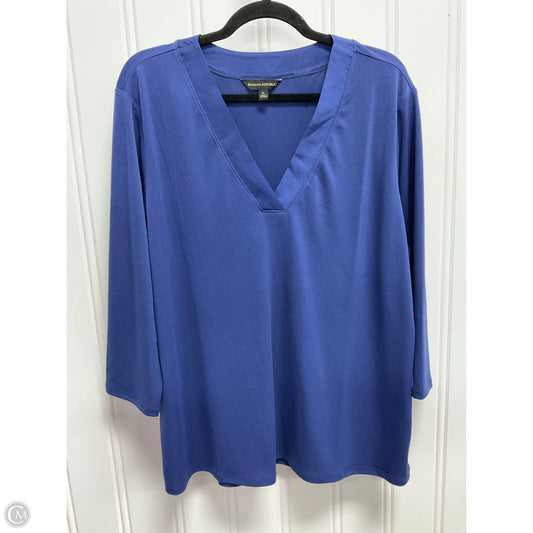 Top Long Sleeve By Banana Republic In Blue, Size: Xl