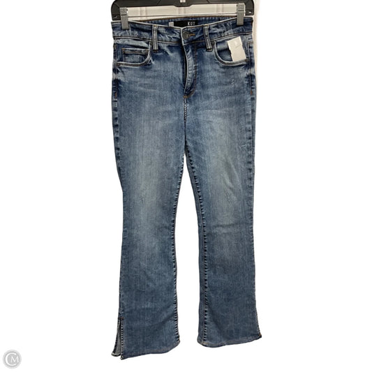 Jeans Flared By Kut In Blue Denim, Size: 0