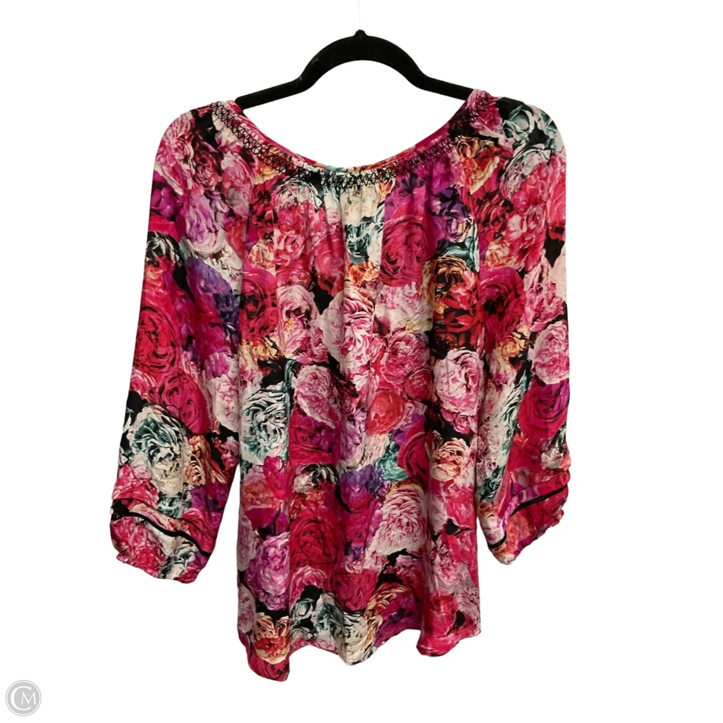 Blouse Long Sleeve By Anthropologie In Floral Print, Size: M
