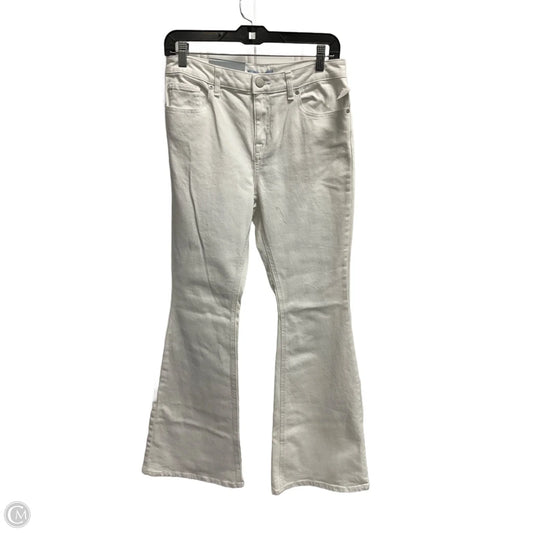 Jeans Flared By Antonio Melani In White Denim, Size: 10