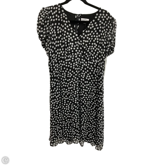 Dress Casual Midi By Calvin Klein In Polkadot Pattern, Size: 12