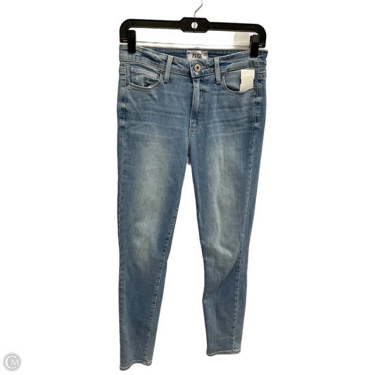 Jeans Skinny By Paige In Blue Denim, Size: 4