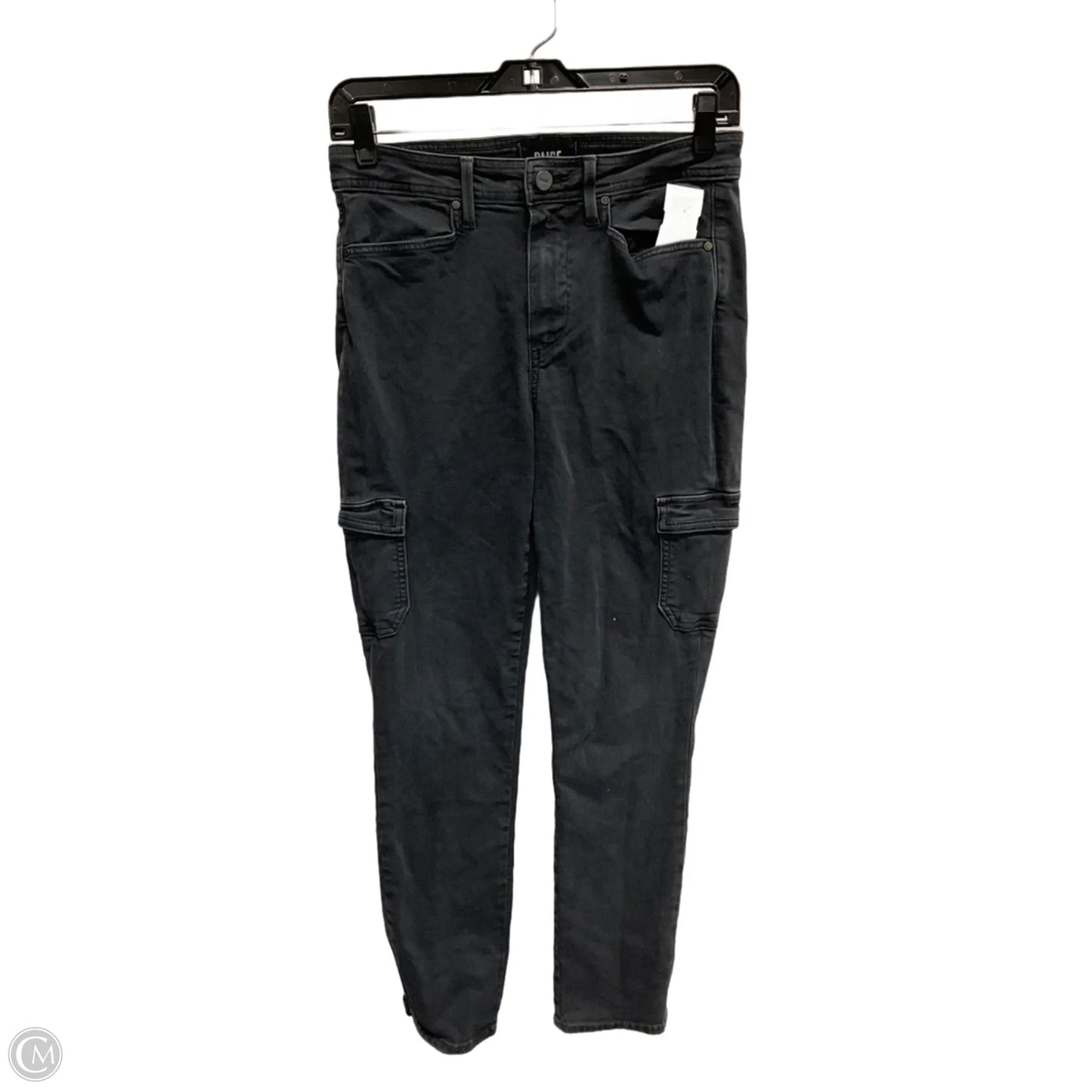 Jeans Skinny By Paige In Black Denim, Size: 4