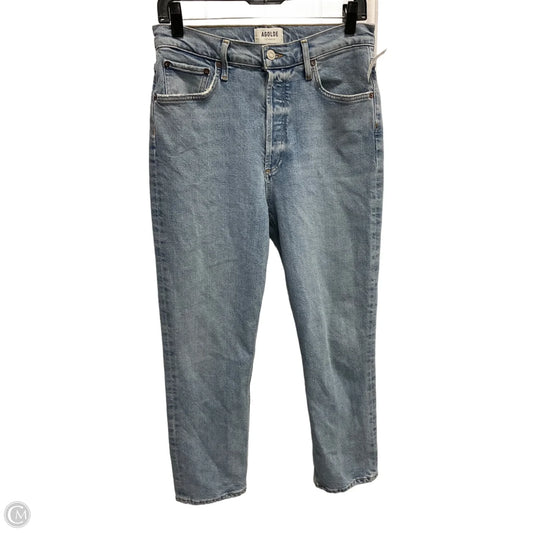 Jeans Straight By Agolde In Blue Denim, Size: 6