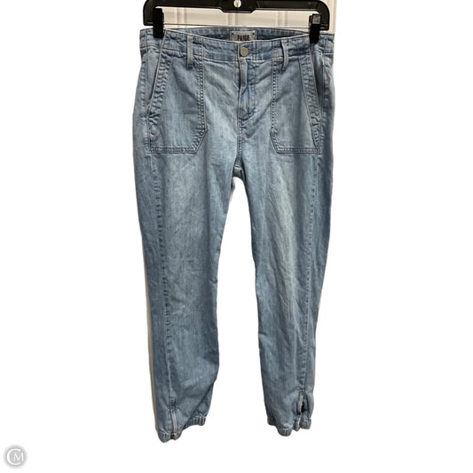 Jeans Straight By Paige In Blue Denim, Size: 4