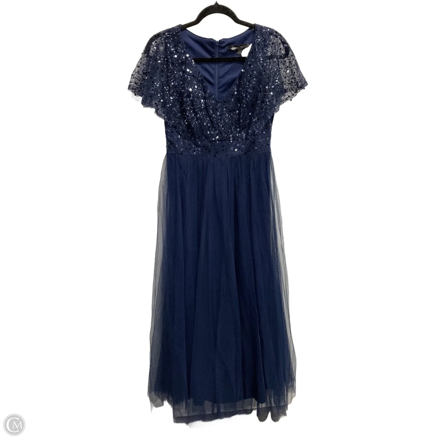 Dress Party Long By Clothes Mentor In Navy, Size: 8