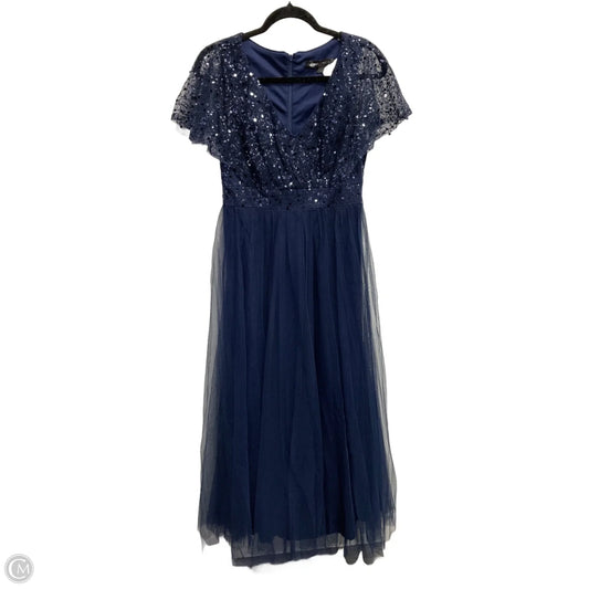Dress Party Long By Clothes Mentor In Navy, Size: 8