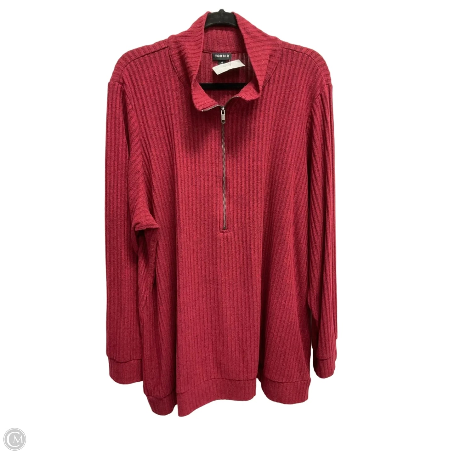 Top Long Sleeve By Torrid In Red, Size: 4x