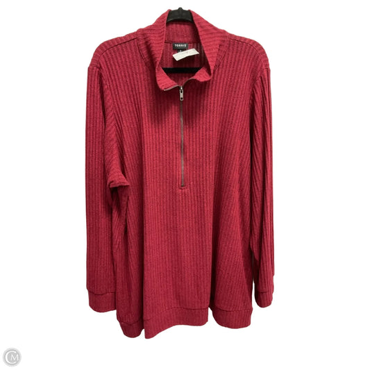 Top Long Sleeve By Torrid In Red, Size: 4x
