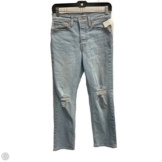 Jeans Straight By Levis In Blue Denim, Size: 4
