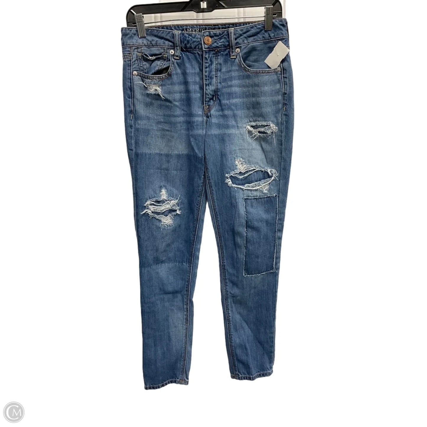 Jeans Skinny By American Eagle In Blue Denim, Size: 2