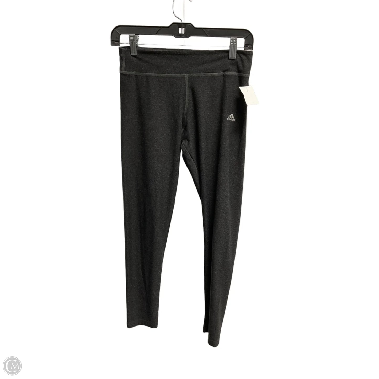 Athletic Leggings By Adidas In Grey, Size: S