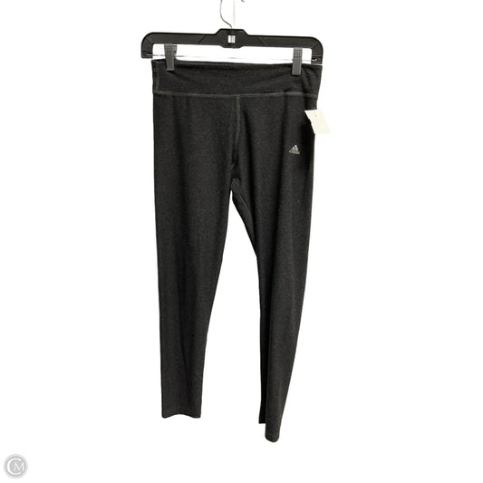 Athletic Leggings By Adidas In Grey, Size: S
