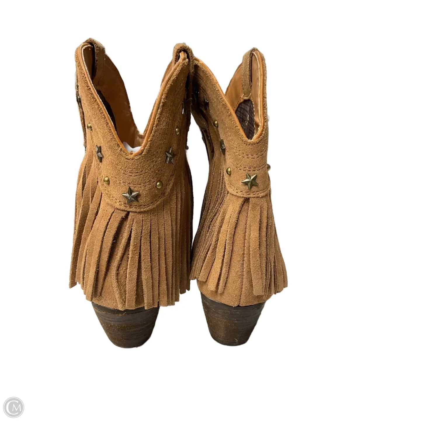 Boots Ankle Heels By Very Volatile In Brown, Size: 7