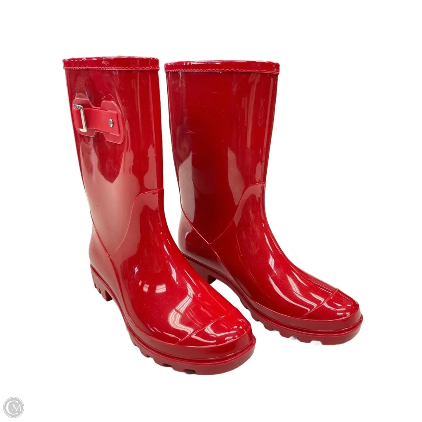 Boots Rain By Clothes Mentor In Red, Size: 6.5