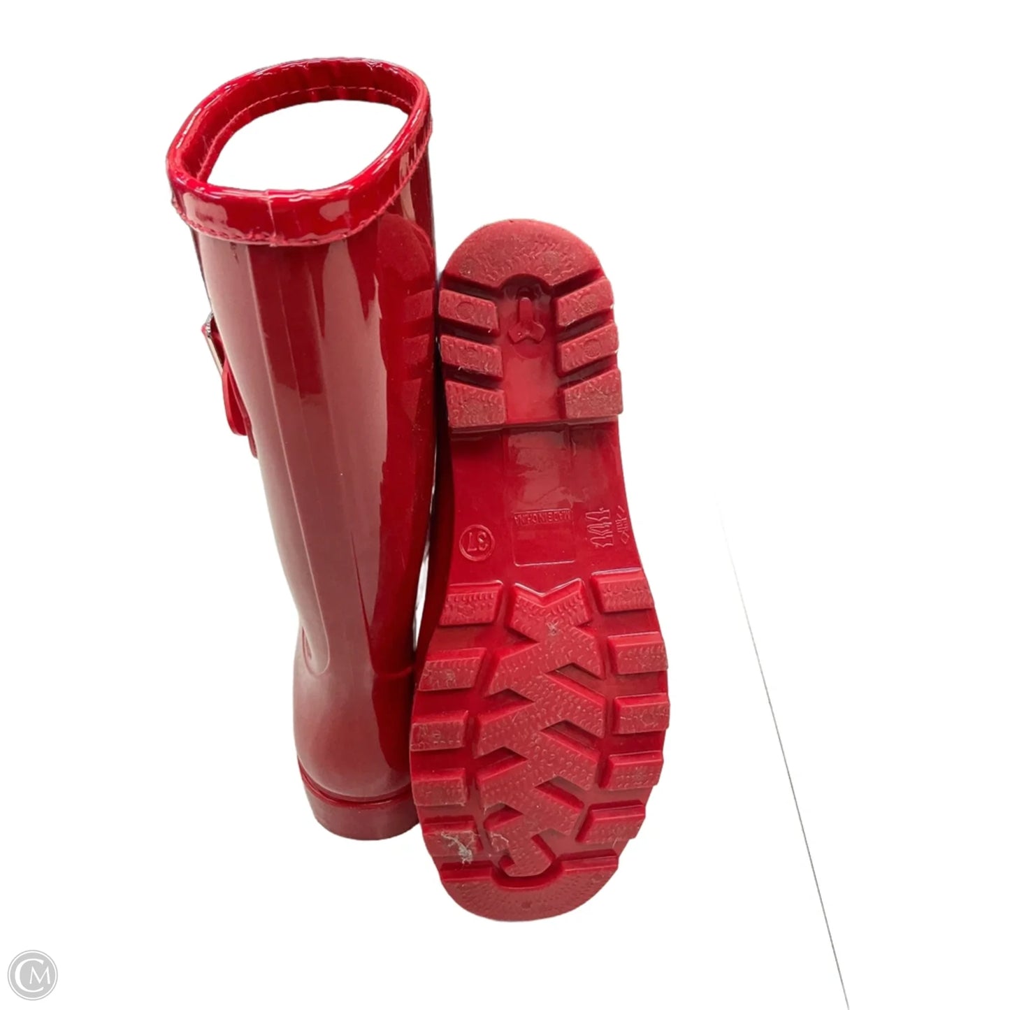 Boots Rain By Clothes Mentor In Red, Size: 6.5