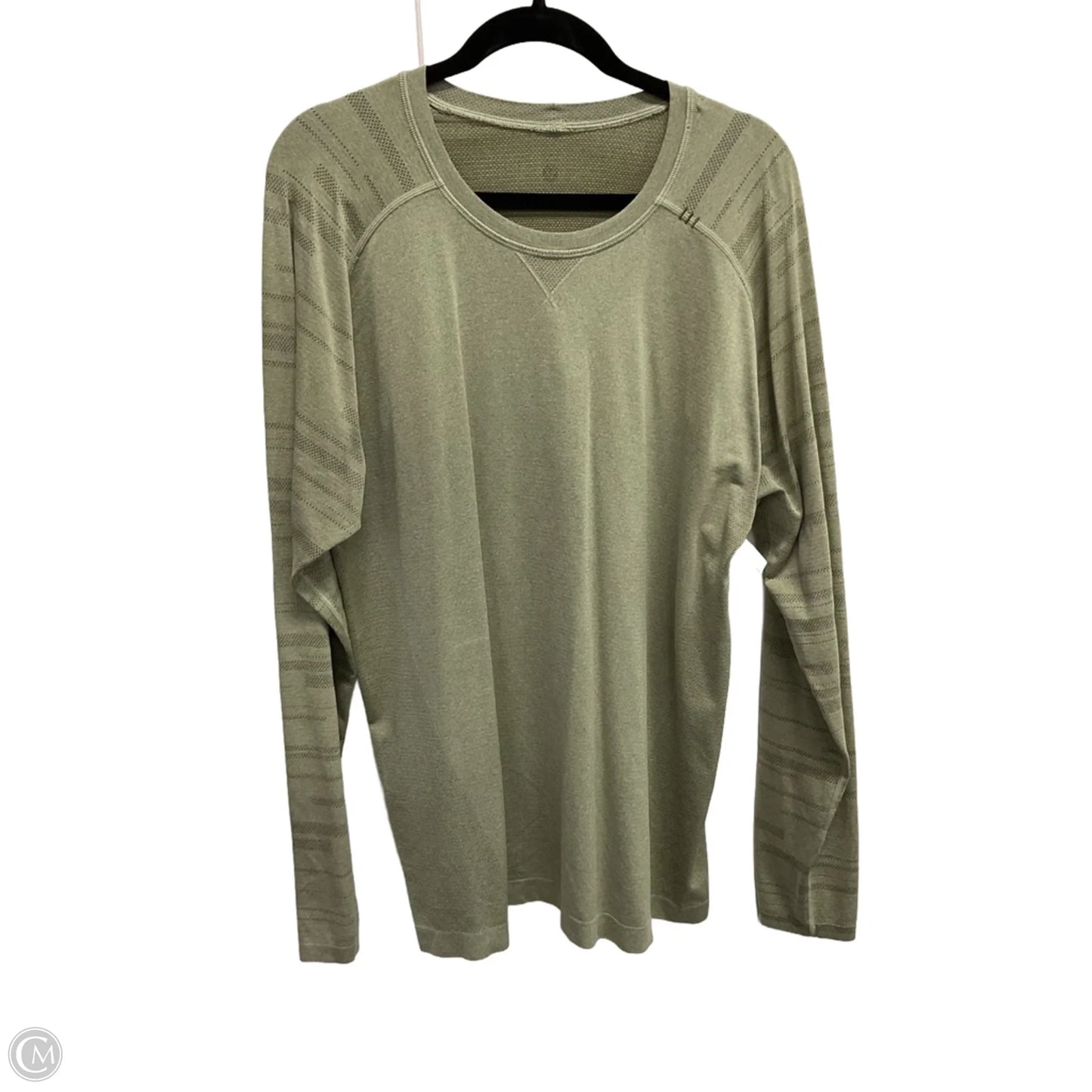 Athletic Top Long Sleeve Crewneck By Lululemon In Green, Size: Xl