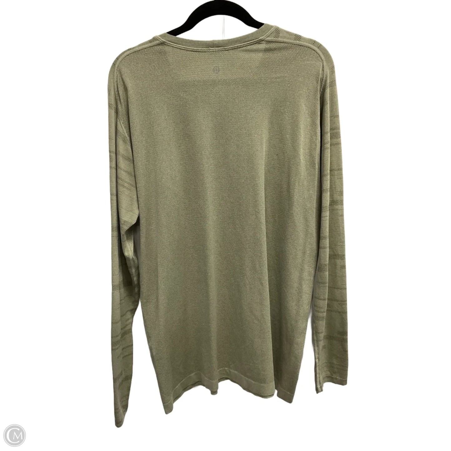 Athletic Top Long Sleeve Crewneck By Lululemon In Green, Size: Xl