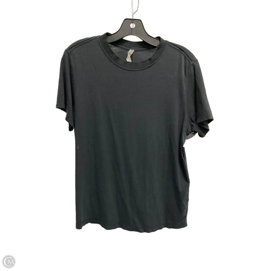 Athletic Top Short Sleeve By Lululemon In Black, Size: 2
