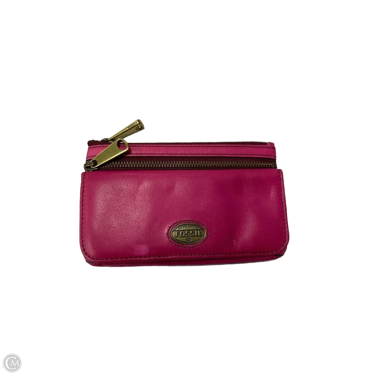 Wallet Leather By Fossil, Size: Medium