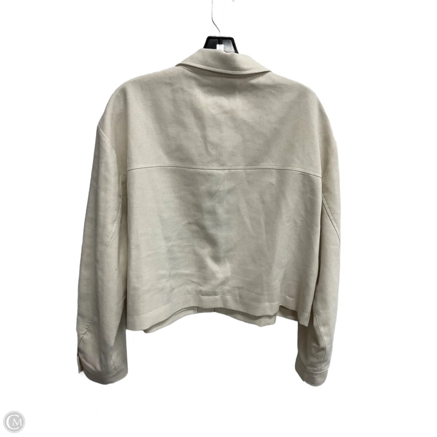 Jacket Shirt By Halogen In Cream, Size: Xl